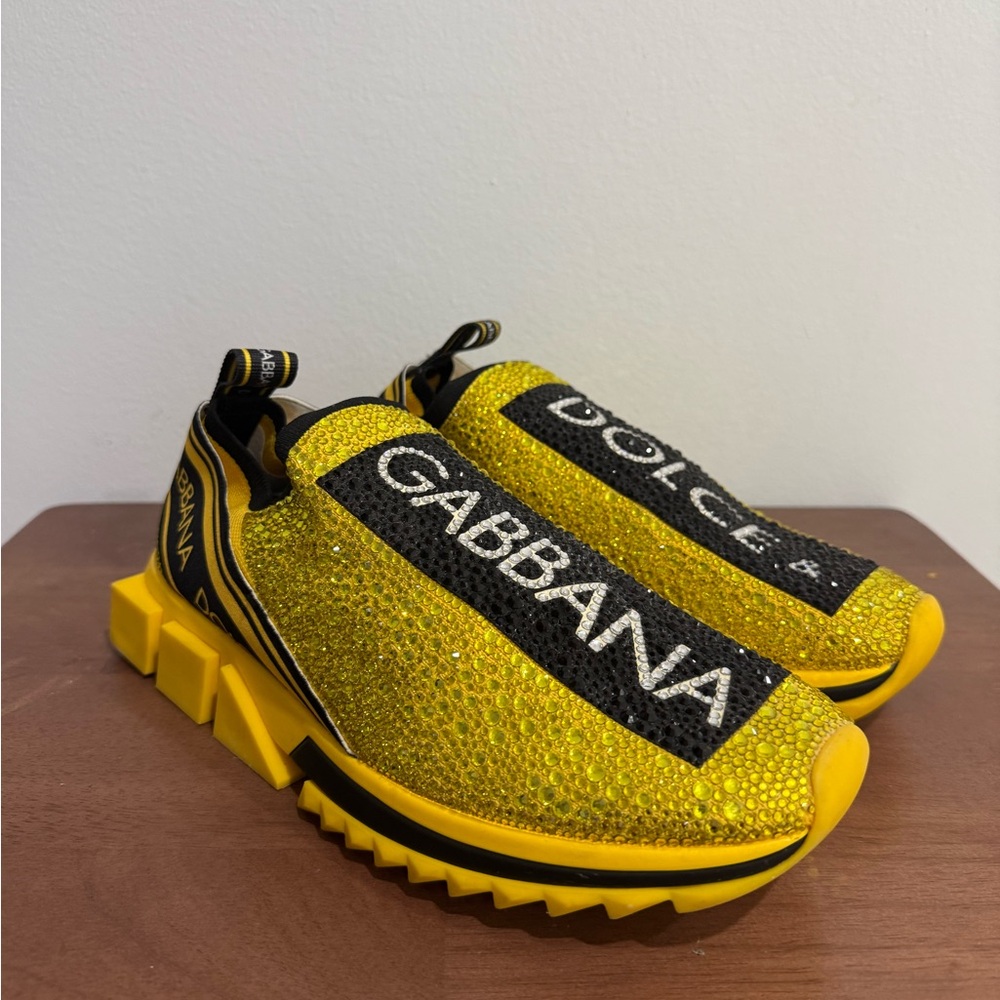 Dolce & Gabbana Mens Yellow Slip-On Shoes